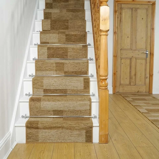 Antani Stair Abstract Brown Area Rug