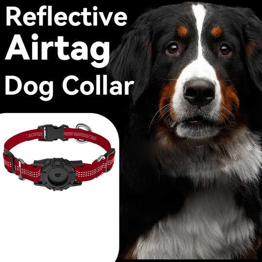 Location Tracker for Apple AirTag, Portable Anti-Lost Dog Collar Case(2pcs) 2.5*32*38cm red - Muff