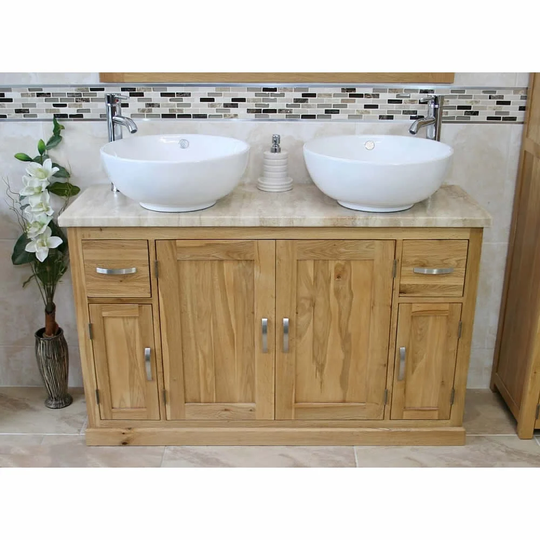 Deel Solid Oak 1230mm Free-Standing Vanity Unit