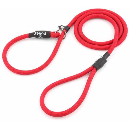 Strong Nylon Slip On Rope Dog Puppy Pet Lead Leash - No Collar Needed - Red - Large - Bunty