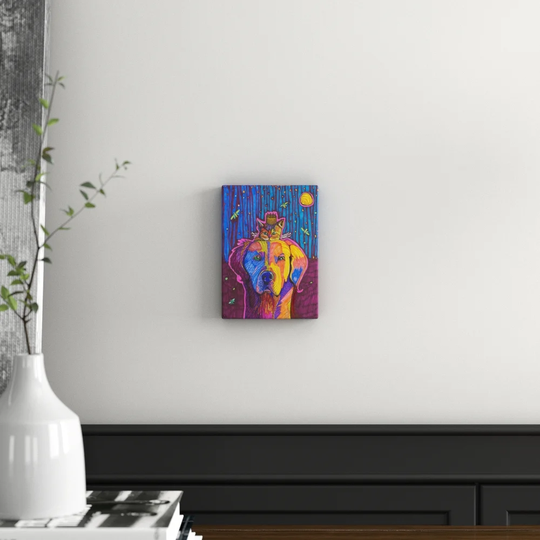 Dog and Kitten Bruce and Sissy by Solveig Studio - Graphic Art Print