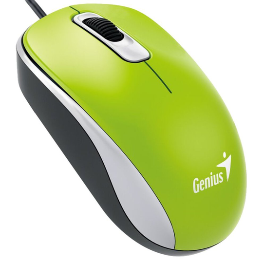 Genius DX-110 USB Optical 1000DPI Ambidextrous Green mice