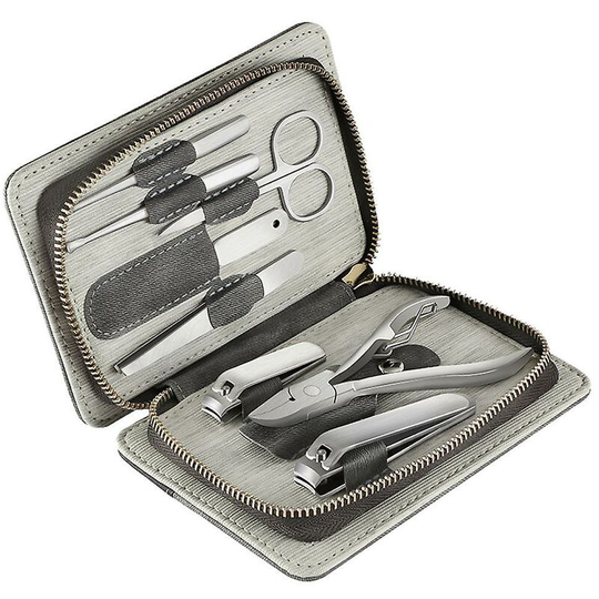 Nail Care Kit Manicure Kit Pedicure Set Stainless Steel Nail Clippers With Pu Leather Travel Case