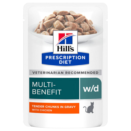 Hill's Prescription Diet Feline w/d Multi-Benefit - Chicken - 24 x 85g