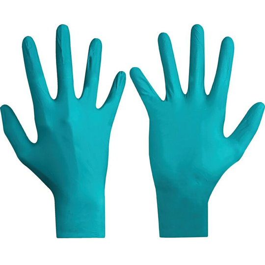 TouchNTuff Disposable Gloves, Green, Nitrile, Powdered, Textured Fingerti - Green - Ansell