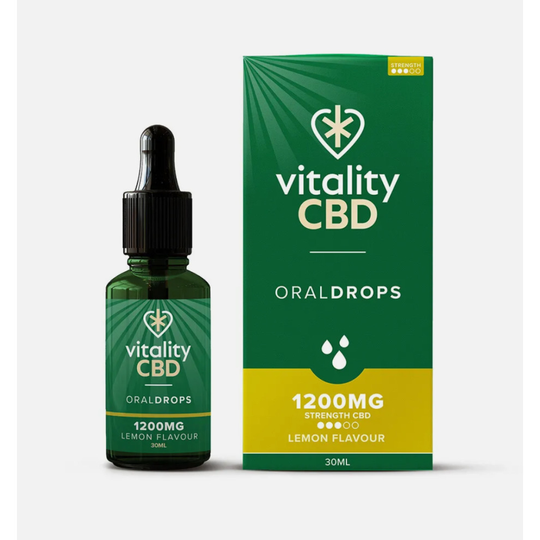 Vitality CBD Oil Oral Drops 1200mg Lemon Flavour 30ml