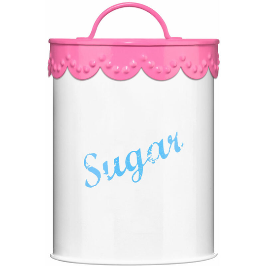 Premier Housewares - Sugar Canister with Pink Lace