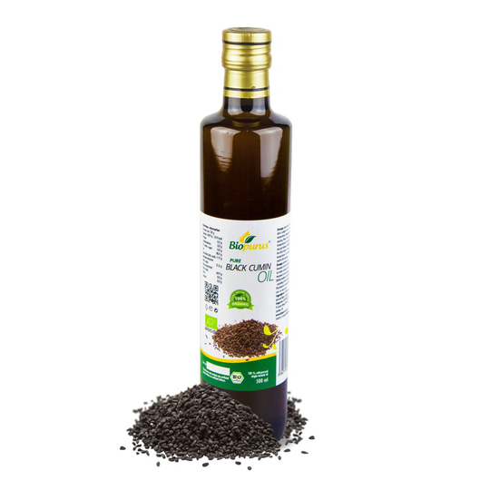 (500ml) Certified Organic Cold Pressed Black Cumin / Black Seed Oil Biopurus