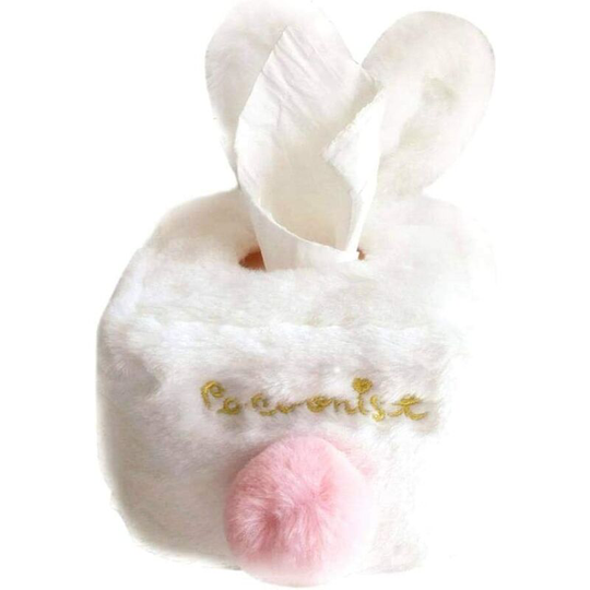 Tissue Box, Rabbit Plush Tissue Box Tissue Box Organizer Napkin Holder for Storage Home Decoration