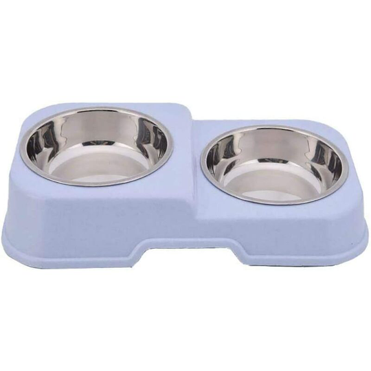 Double Dog Bowl, Non-Slip, Stainless Steel Non-Slip Food Bowl Set Multipurpose Feeding Bowl