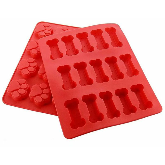 Set of 2 Puppy Paws and Silicone Cake Mold - bpa Free Reusable Cake Molds - Perfect for Kids and Adults - Litzee