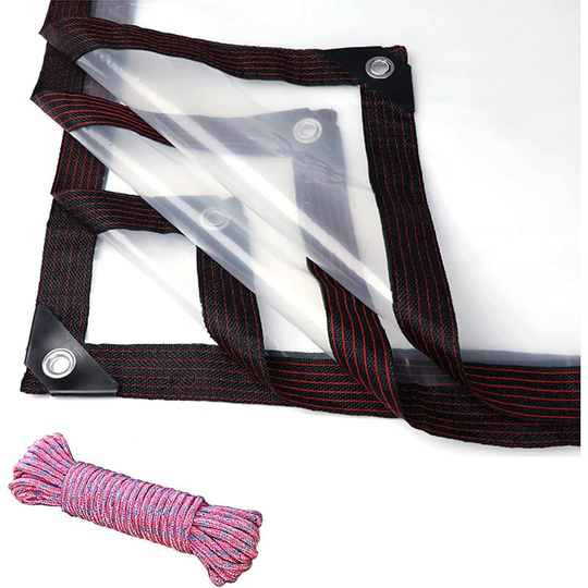 Naxunnn - Transparent Bache with eyelets, flavable plastic cloth, smooth, strong adhesion, keep warm, keep things dry, protective baccalaureate for