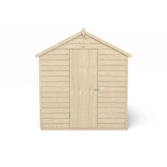 Overlap Pressure Treated 8X6 Apex Shed in , Natural Timber