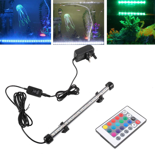 28cm Aquarium Fish Tank 5050 RGB LED Strip Lights Submersible Lights