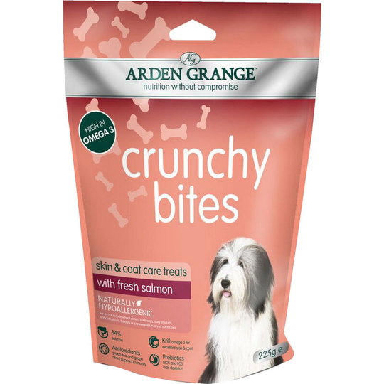 Salmon Crunchy Bites Treats with Glucosamine (225g) (May Vary) - May Vary - Arden Grange
