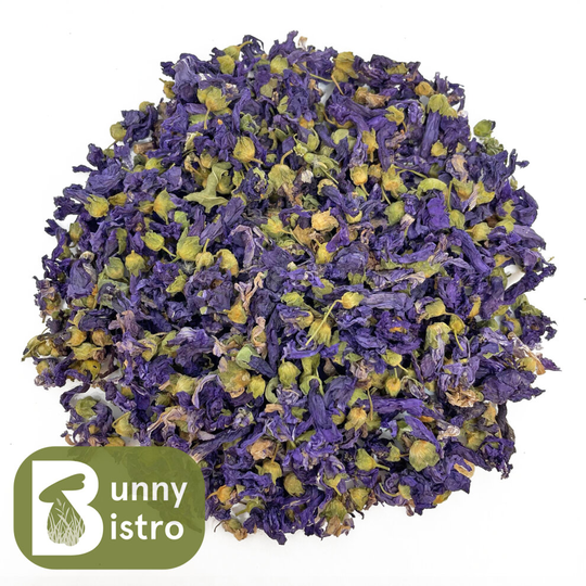 (100g) Dried Blue Mallow Flowers - Whole Flowers, Tortoise Food, Reptile Food