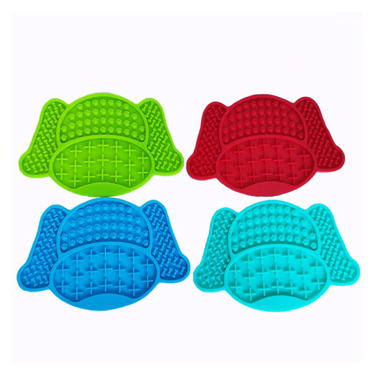 4 Piece Dog Cat Mat Pet Lick Mat, Dog Calming Treat Mat, Boredom and Anxiety Reducer Lick Mat, Slow Feeding Food Mat, Perfect Peanut Butter Cat Dog