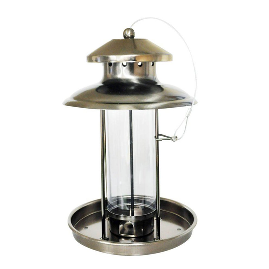 Natures Market BF036 Deluxe Metal Stylish Lantern Seed Garden Wild Bird Feeder