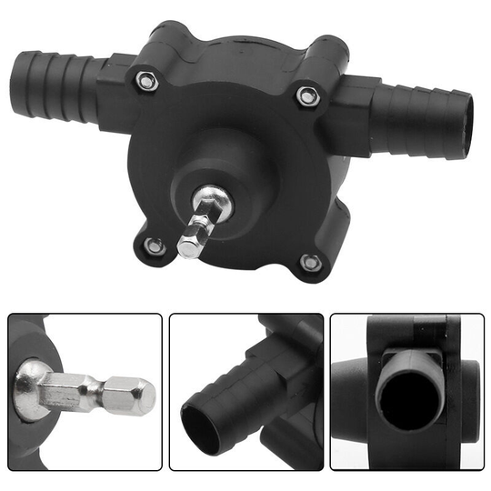 Portable Mini Drill Pump Hand Drill Water Pump Diesel Engines Oil Liquid Water Hand Self-Priming Transfer Pumps Fast Pumping Speed