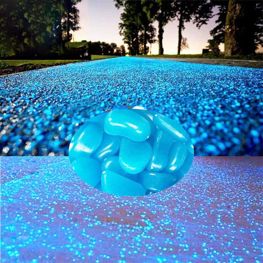 Monly - Glow in The Dark Rocks, 200PCS Fairy Garden Decorations Stones, Outdoor Decoration for Patio Stepping Stone Kit, Pebbles for