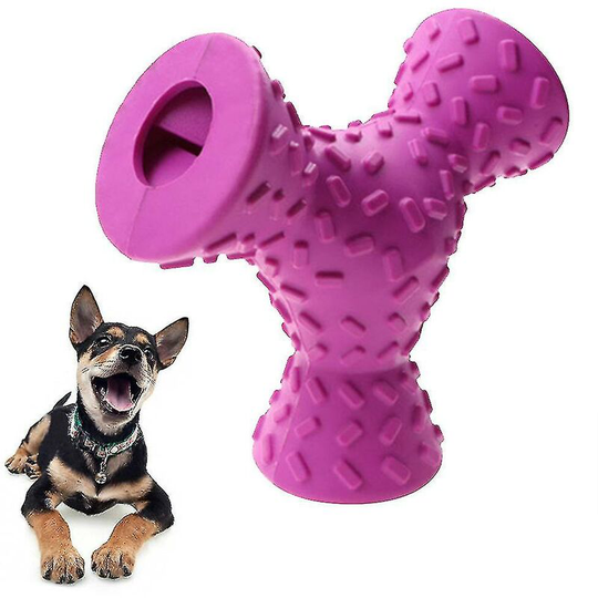 Thsidne Dog Treat Ball Toy-interactive Dog Iq Puzzle Toy 3 Hole Food Dispense1pcs-purple