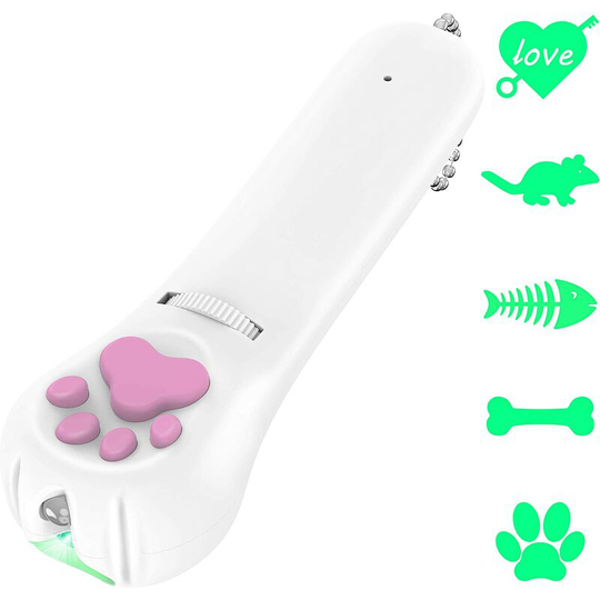 Interactive Chat Toy, Rechargeable Cat Toy, 5 Green Patterns and Ultraviolet Rays, Last Safety Pet Toy