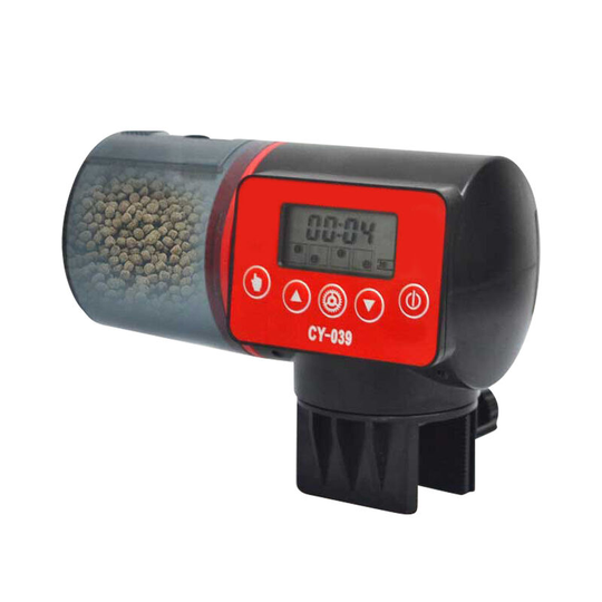 Digital Aquarium Automatic Fish Feeder Fish Tank Timer Feeder 4 Groups Time Settings Electric Adjustable Fish Food Dispenser Manual/ Automatic