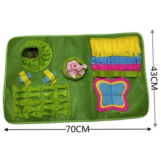 Green dog toys training wise bite nibble sniff dog mat Size: 70*40cm Interactive feeding game to encourage natural foraging skills in dogs and cats