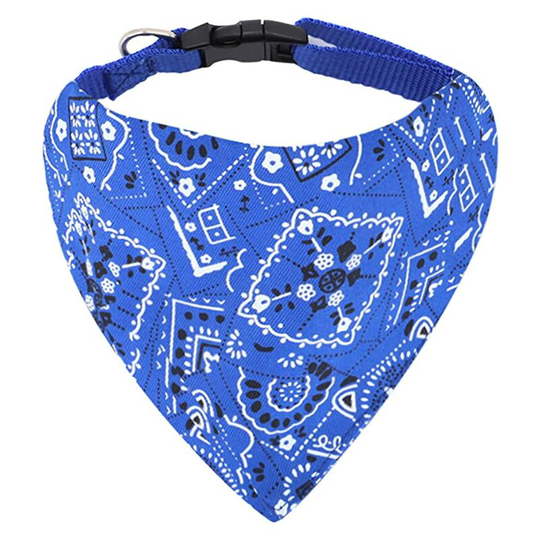 Fashion Dogs Bandana Adjustable Scarves for Puppy Small Dog Cat (m, Blue)