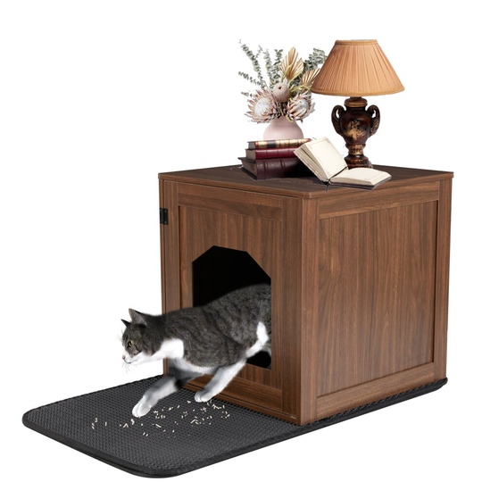 (S) Cat Litter Box Hidden Enclosure Furniture