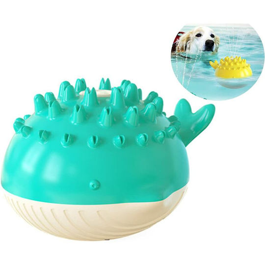 Interactive Dog Chew Toys, Floating Dog Toy, Electric Bath Water Spray Toy, Dog Swimming Game Toys and Teeth Cleaning, Interactive Pool Toys for Dogs
