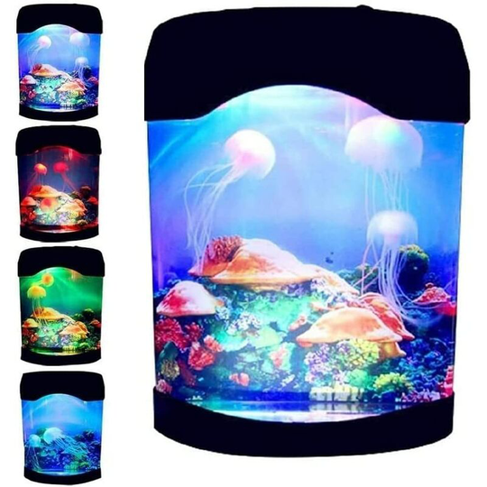 Modou - usb Mini led Aquarium Jellyfish Lamp, Ocean led Night Light, Aquarium led Lighting, Creative Gifts for Kids and Adults, Mood Lamp for