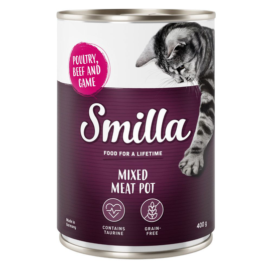 Smilla Tender Meat Mix Saver Pack 24 x 400g - Tender Poultry, Beef & Game