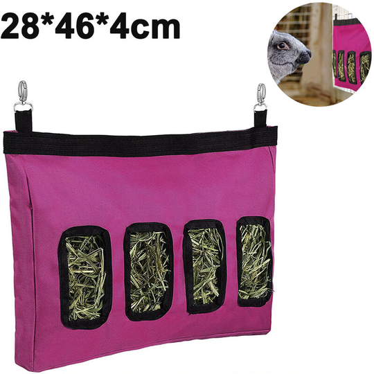 Rabbit Hay Feeder Bag, Guinea Pig Hay Feeder Storage, Rabbit Feeder Hay Feeder for Rabbit Guinea Pig, red