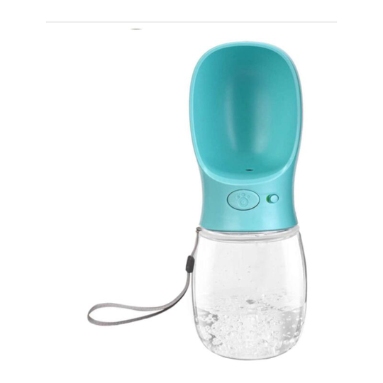 MUFF Portable Dog Water Bottle, Dog Walking Travel Bottle Puppy Water Leak Proof Drinking Dispenser 350ml Blue