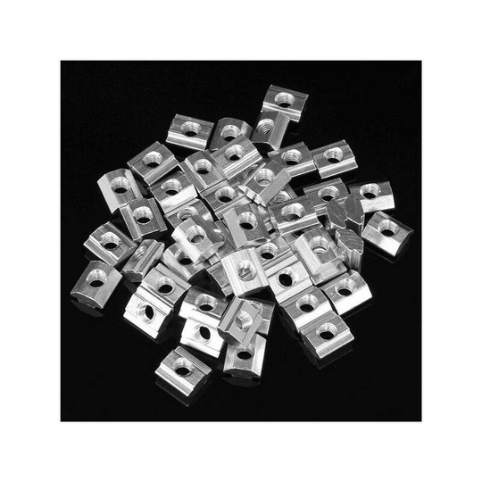 Monly - 50pcs M5 t Slide Nut Zinc Plated Carbon Steel Slide Nut for 2020 Aluminum Profile Screw Nut