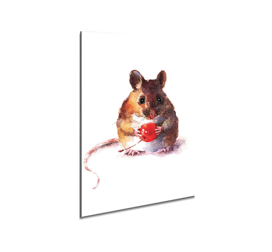 Cherry Mouse - Unframed Graphic Art on Metal