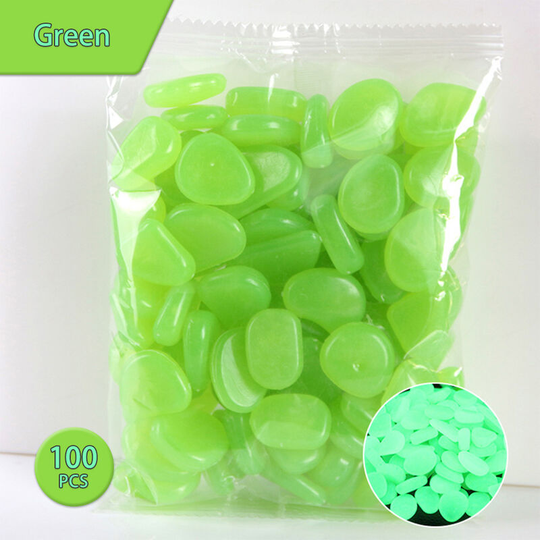 Around 100/PCS Luminous stone villa gardening fish tank landscaping cobblestone artificial luminous stone, green - green