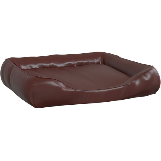 Dog Bed Brown 120x100x27 cm Faux Leather Vidaxl Brown