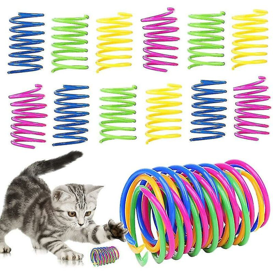 32pcs Cat Spring, Color Spiral Spring For Cat Interaction