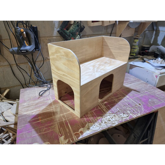 (+Entrance (middle)) Cat Rabbit house bed hop up bench shelter