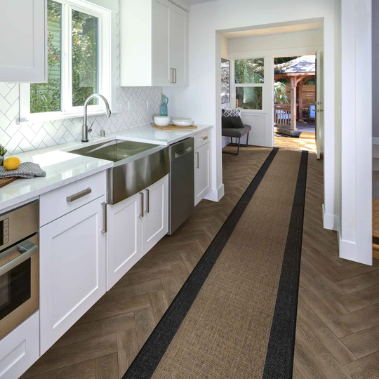 Bardolph Flatweave Black Hallway Runner Rug