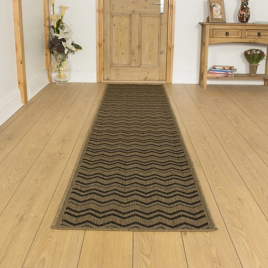 Andres Flatweave Dark Brown Rug