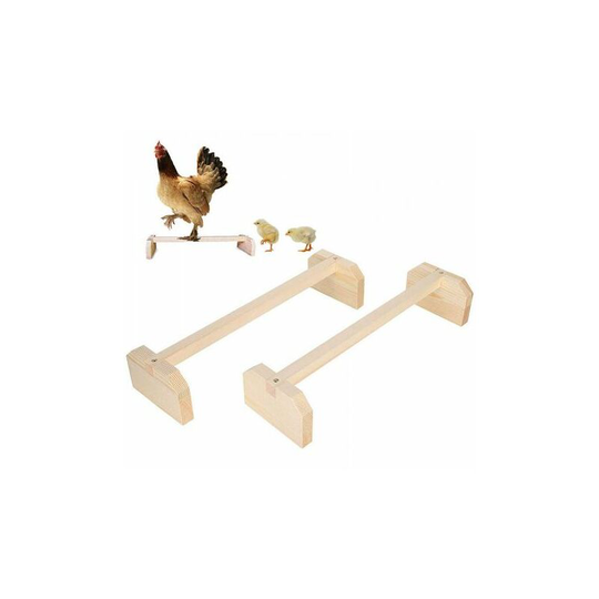 Echoo - Wooden Chicken Perch Chicken Perch Large Chickens Training Bird Stand Perch Stand Natural Pet Supplies 2pcs