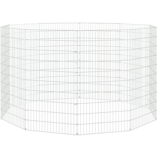 Vidaxl - 10-Panel Rabbit Cage 54x100 cm Galvanised Iron Silver