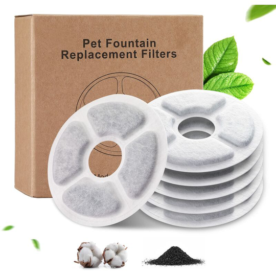RHAFAYRE Filters Cat Water Fountain, Cat Fountain Water Filter Replacement Filter, Activated Carbon Replacement Filter for Cat Fountains Flower