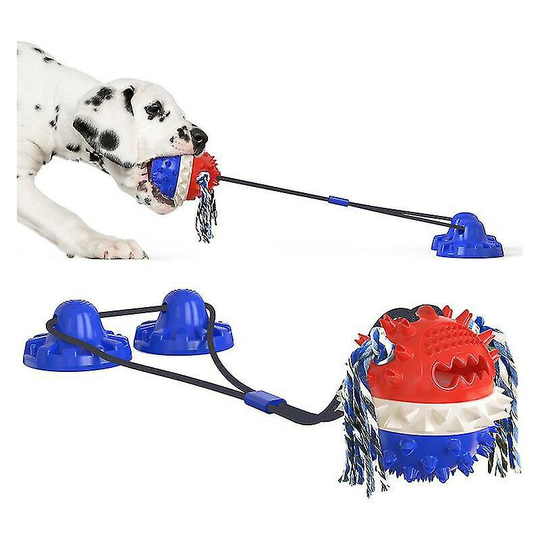 Outdoor Dog Pull Toy Chew Toy Interactive Rope Shooting Game Aggressive Gum Dog Training Indestructible Teether Rope Blue - Thsinde