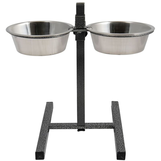 Jack And Vanilla - Pet Food Bowl Stand Bon Appetit 2x1.7 l Grey