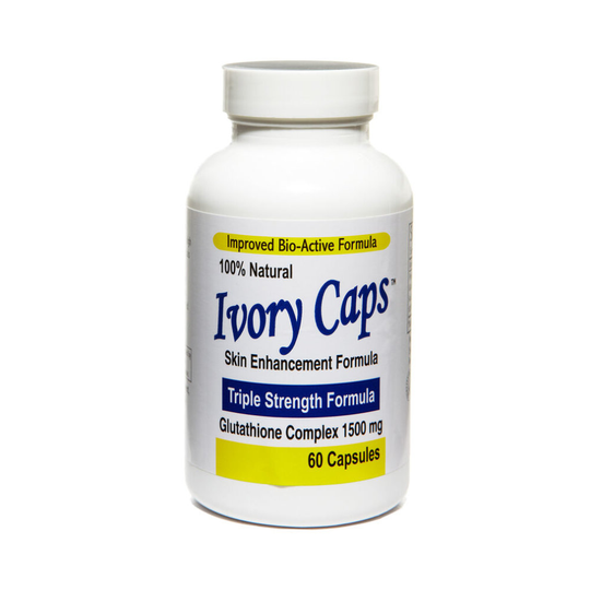 IVORY CAPS Glutathione Skin Whitening Max Bio-Active 1500mg 60 Caps