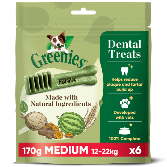 Greenies Canine Dental Chews Saver Pack 3 x 170g - Medium (510g / 18 treats)
